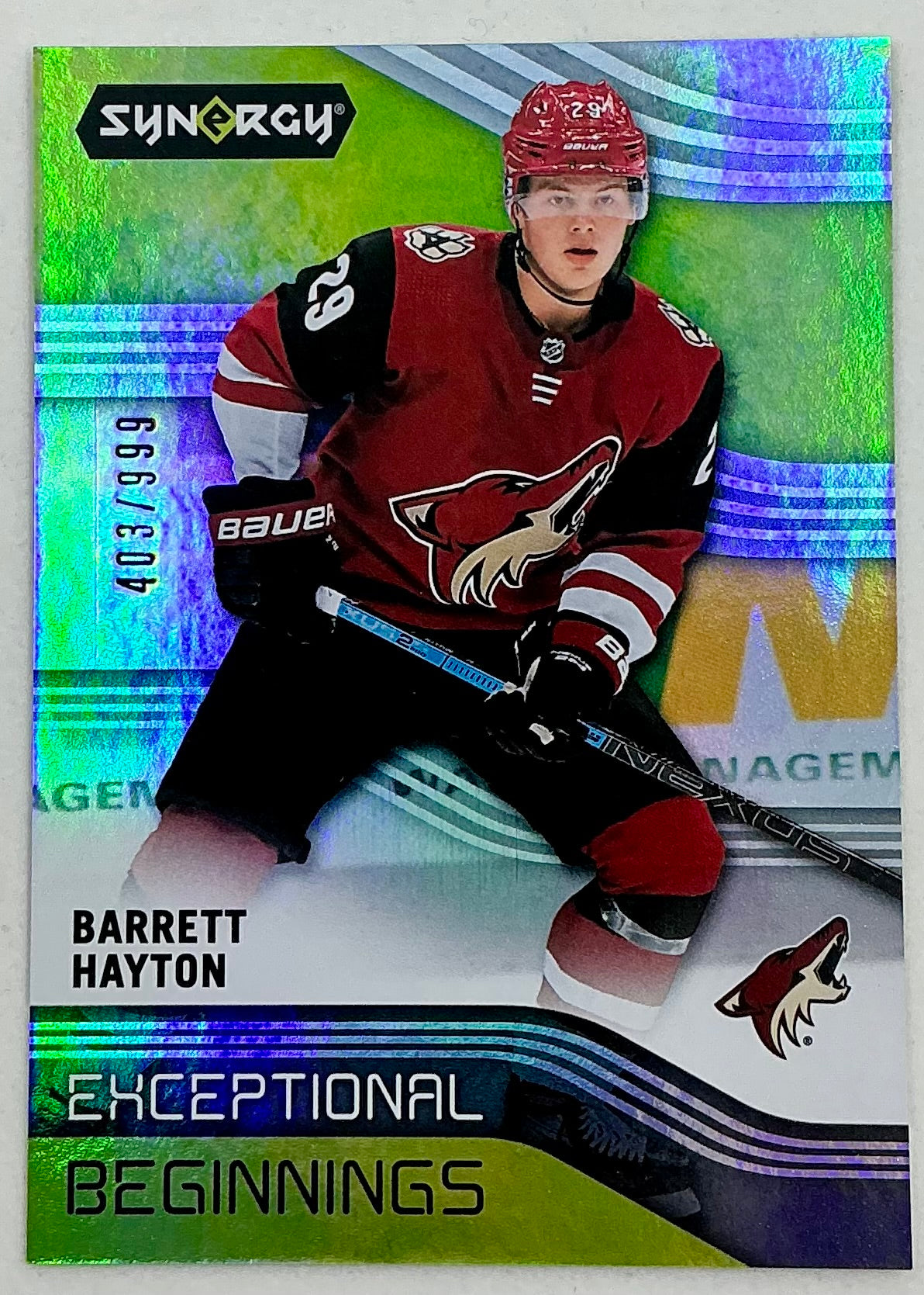 2019-2020 UD Exceptional Beginnings Barrett Hayton #EB-31 /999