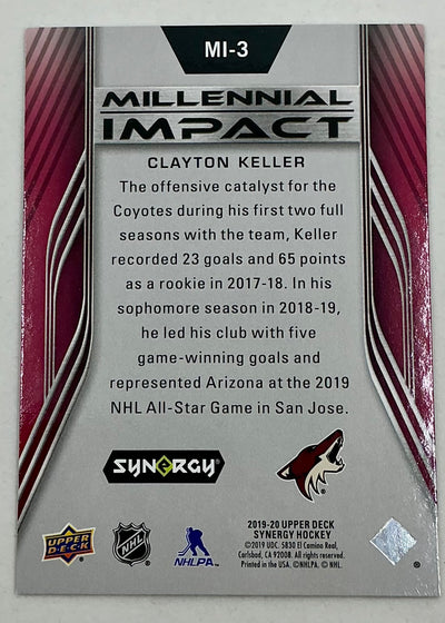 2019-2020 UD Millennial Impact Clayton Keller #MI-3