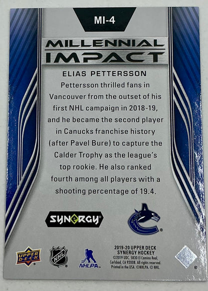 2019-2020 UD Millennial Impact Elias Pettersson #MI-4