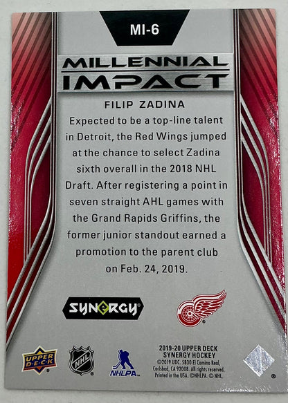 2019-2020 UD Millennial Impact Filip Zadina #MI-6