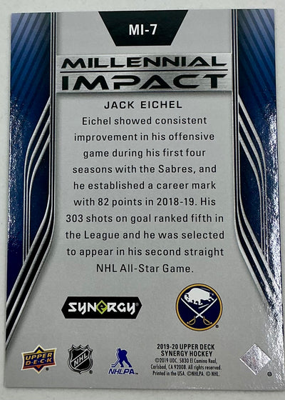 2019-2020 UD Millennial Impact Jack Eichel #MI-6