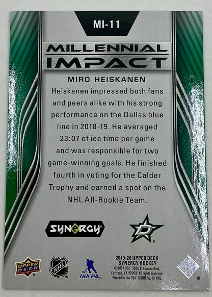 2019-2020 UD Millennial Impact Miro Hieskanen #MI-11