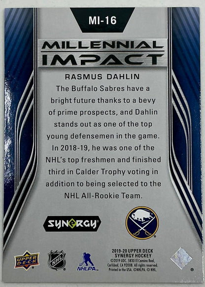 2019-2020 UD Millennial Impact Rasmus Dahlin #MI-16