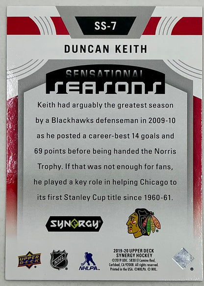 2019-2020 UD Sensational Seasons Duncan Keith #SS-7