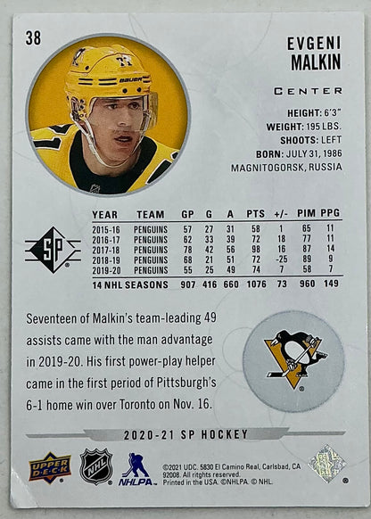 2020-2021 SP Authentic Evgeni Malkin #38