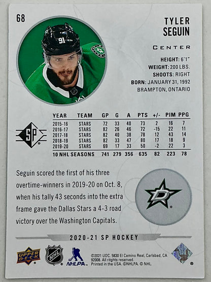 2020-2021 SP Authentic Tyler Seguin #68