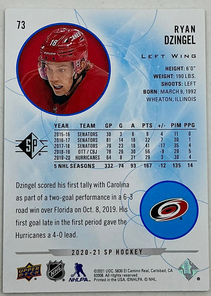 2020-2021 SP Authentic Ryan Dzingel #73 [Blue]