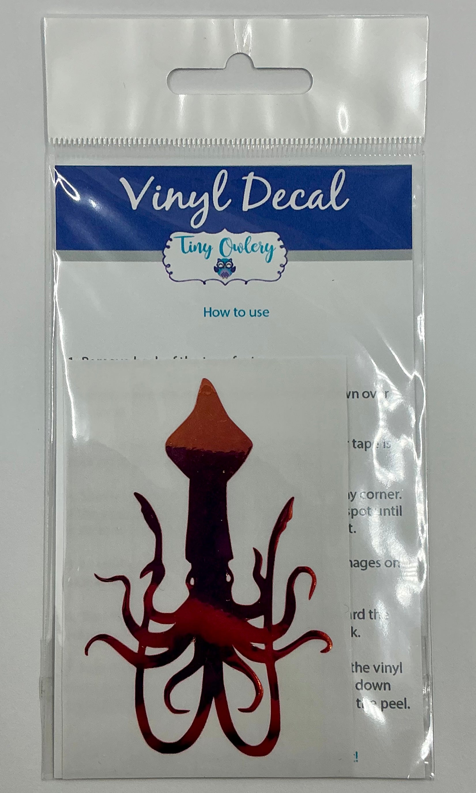 Holo Squid Vinyl Decal