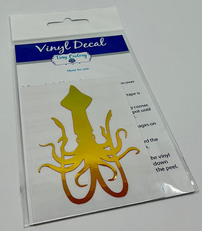 Holo Squid Vinyl Decal