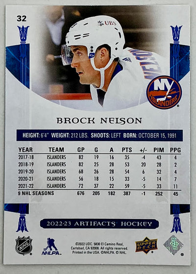 2022-2023 UD Artifacts Brock Nelson #32 [Turquoise]