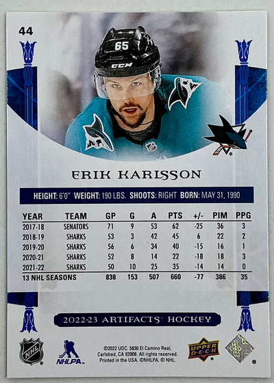 2022-2023 UD Artifacts Erik Karlsson #44