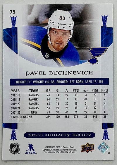 2022-2023 UD Artifacts Pavel Buchnevich #75