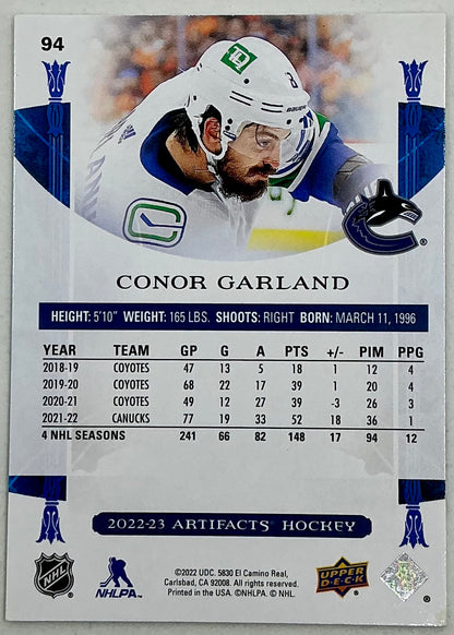 2022-2023 UD Artifacts Conor Garland #94