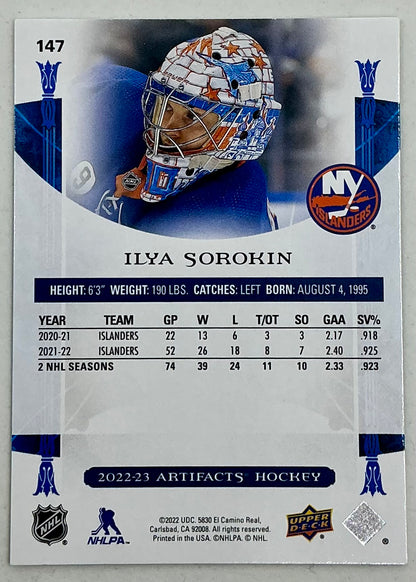 2022-2023 UD Artifacts Ilya Sorokin #147 [Turquoise]