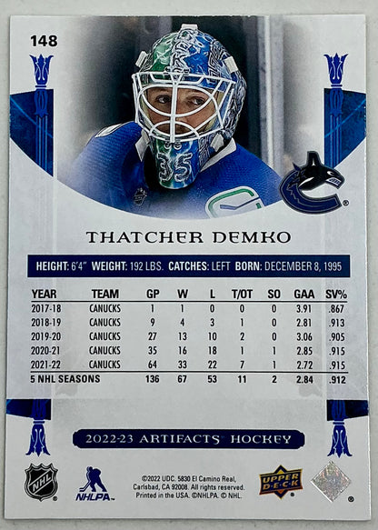 2022-2023 UD Artifacts Thatcher Demko #148 [Turquoise]