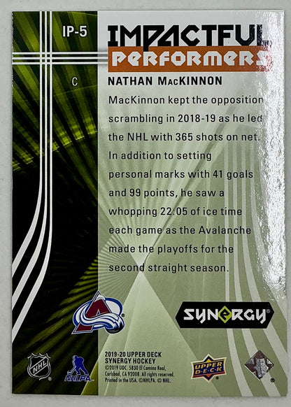 2019-2020 UD Impactful Performers Nathan MacKinnon #IP-5