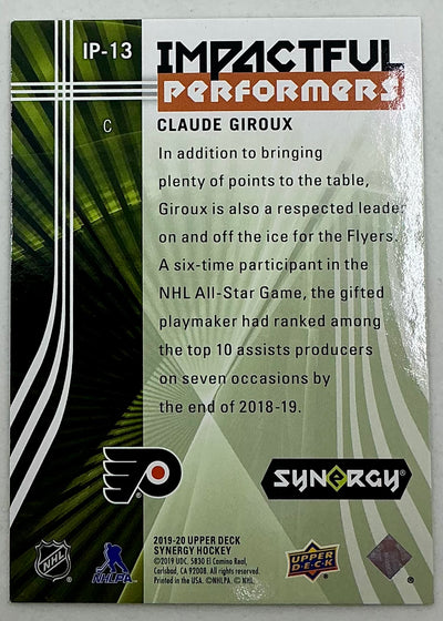 2019-2020 UD Impactful Performers Claude Giroux #IP-13