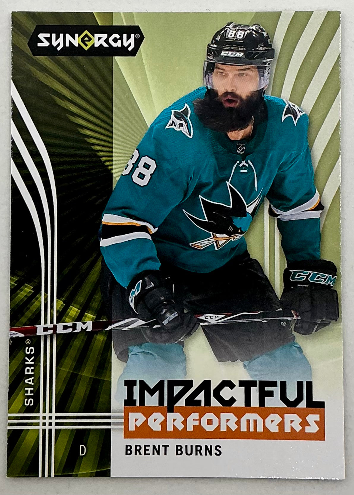 2019-2020 UD Impactful Performers Brent Burns #IP-14