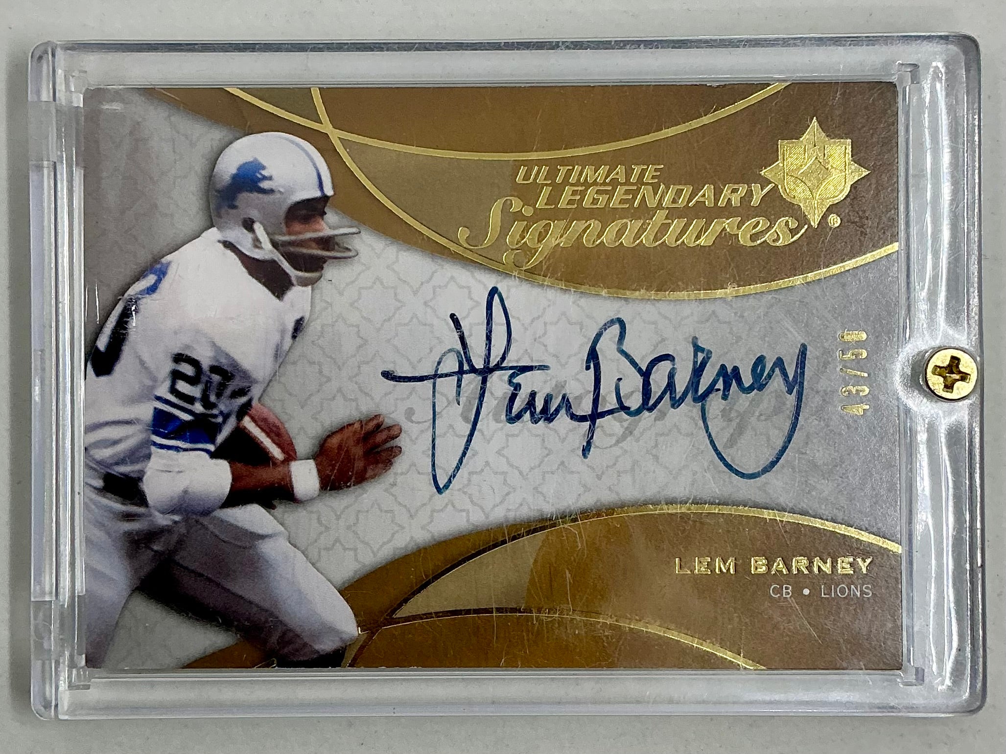 2009 UD Ultimate Legendary Signatures Lem Barney #L-LB [Autograph] /50