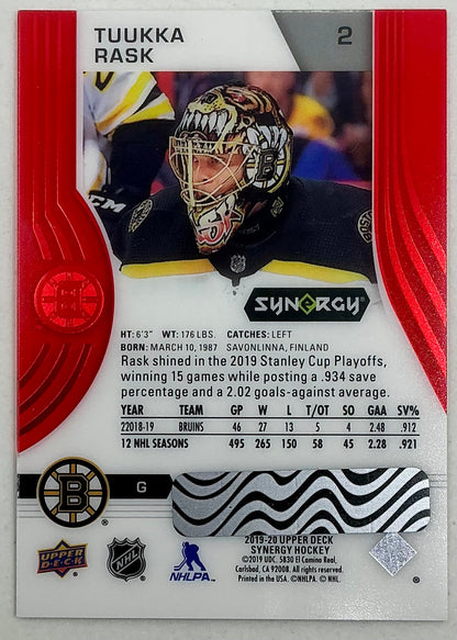 2019-2020 UD Synergy Parallel Tuukka Rask #2 [Red]