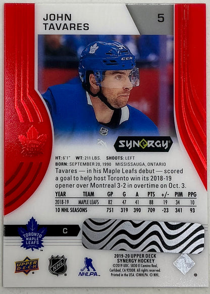 2019-2020 UD Synergy Parallel John Tavares #5 [Red]