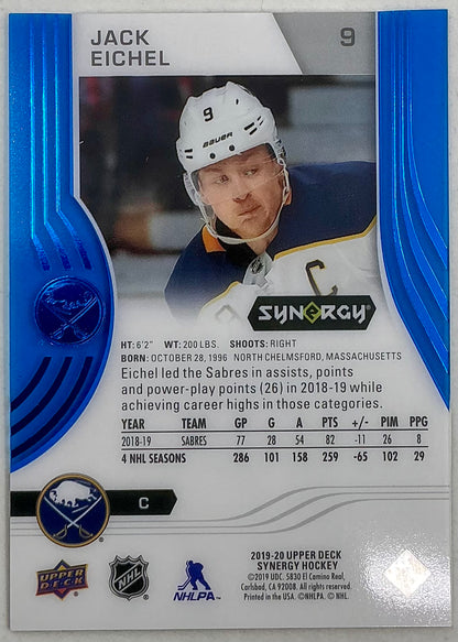 2019-2020 UD Synergy Parallel Jack Eichel #9 [Blue]