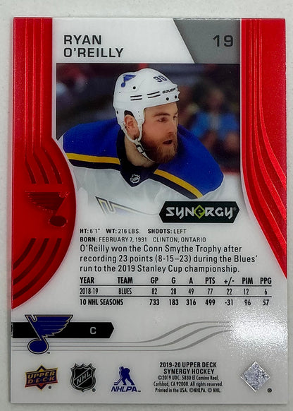 2019-2020 UD Synergy Parallel Ryan O’Reilly #19 [Red]