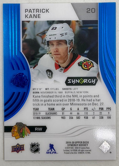 2019-2020 UD Synergy Parallel Patrick Kane #20 [Blue]