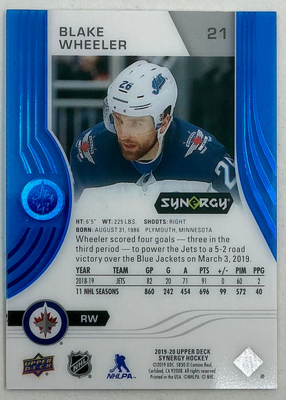 2019-2020 UD Synergy Parallel Blake Wheeler #21 [Blue]