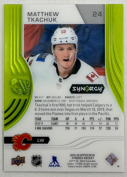 2019-2020 UD Synergy Parallel Matthew Tkachuk #24 [Green]