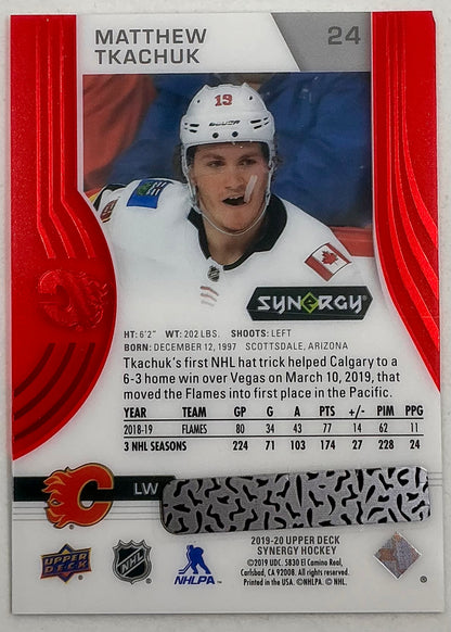 2019-2020 UD Synergy Parallel Matthew Tkachuk #24 [Red]