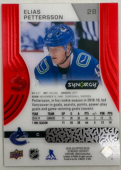 2019-2020 UD Synergy Parallel Elias Pettersson #28 [Red]