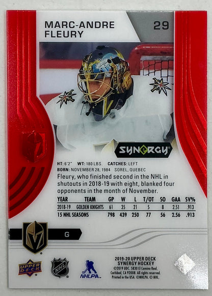 2019-2020 UD Synergy Parallel Marc-Andre Fleury #29 [Red]