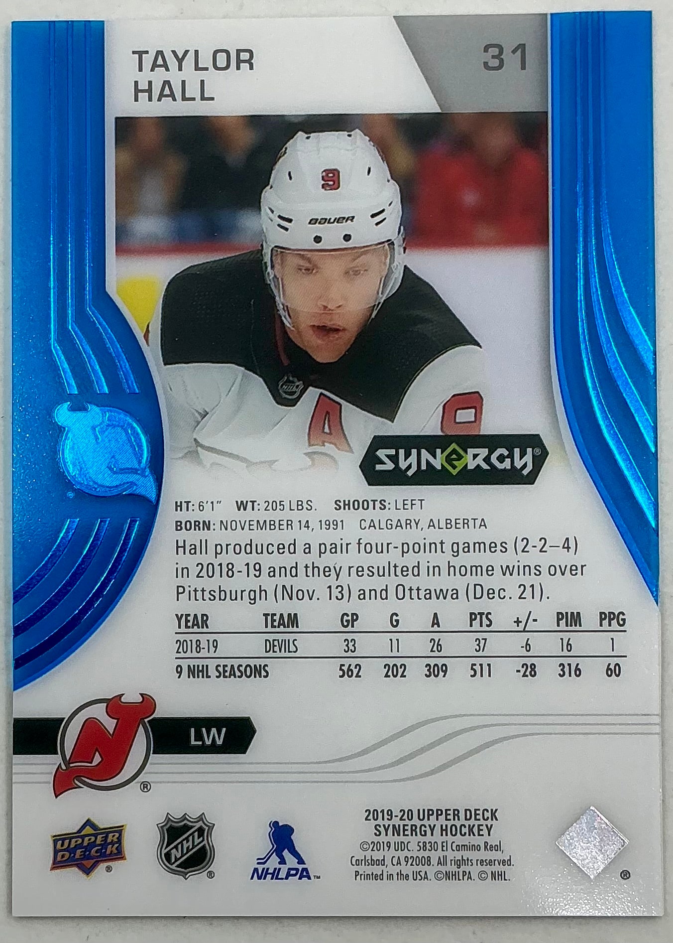 2019-2020 UD Synergy Parallel Taylor Hall #31 [Blue]