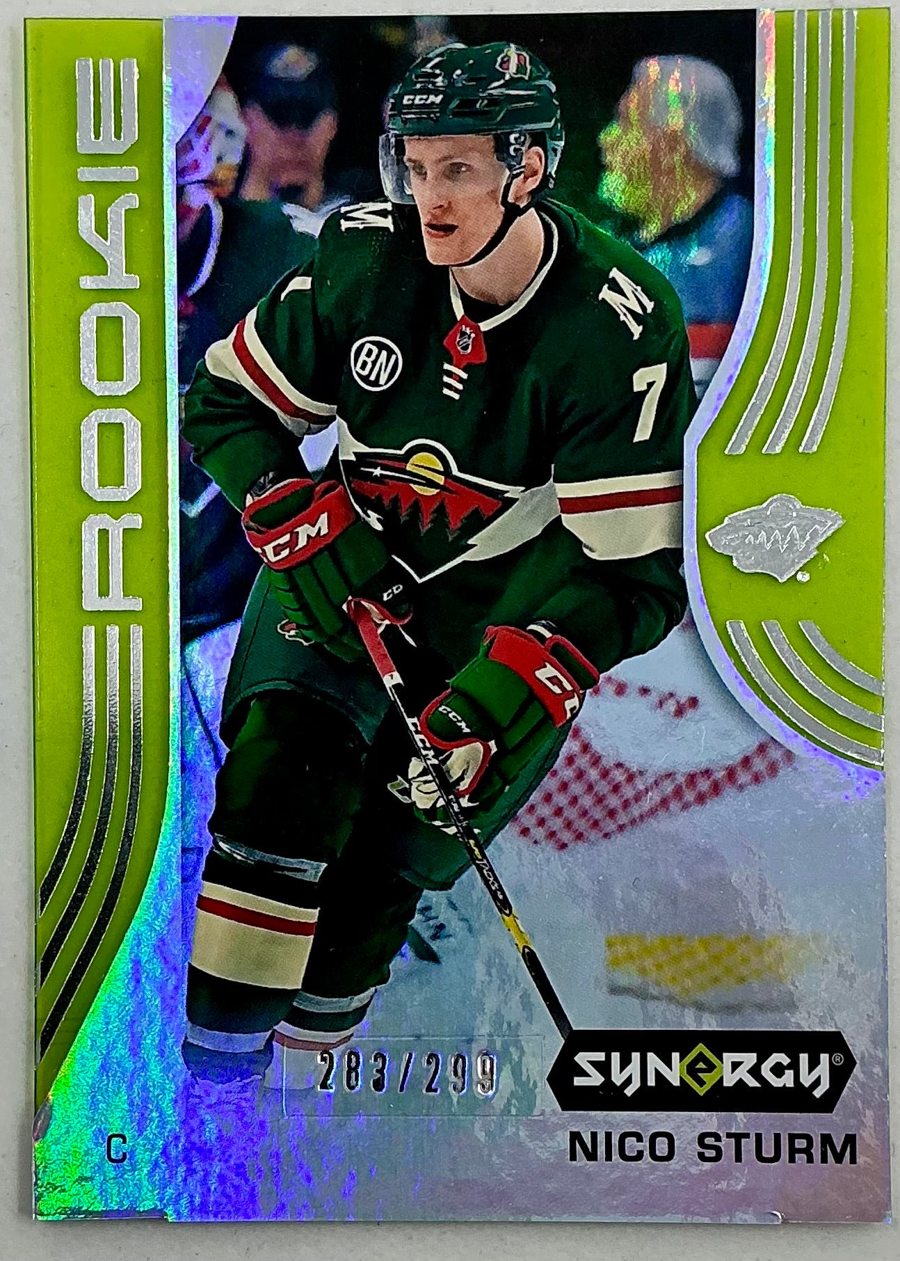 2019-2020 UD Synergy Parallel Rookie Nico Sturm #43 [Green] /299
