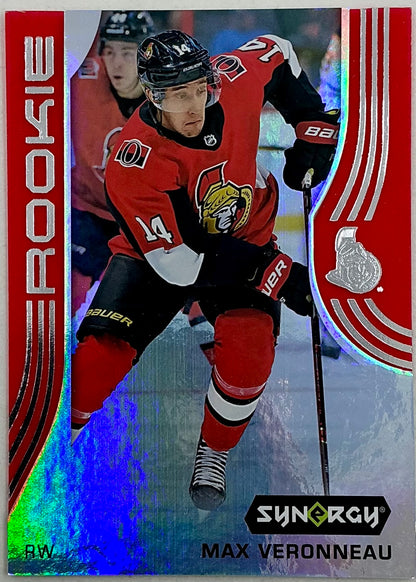 2019-2020 UD Synergy Parallel Rookie Max Veronneau #47 [Red] Bounty