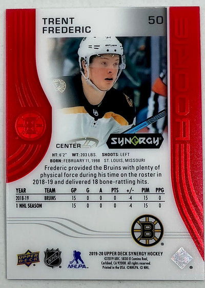 2019-2020 UD Synergy Parallel Rookie Trent Frederic #50 [Red]
