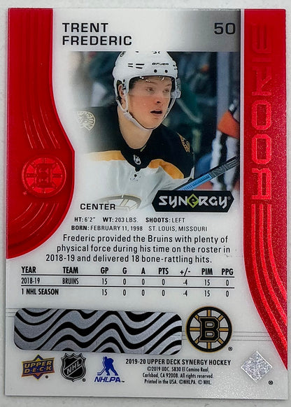 2019-2020 UD Synergy Parallel Rookie Trent Frederic #50 [Red]