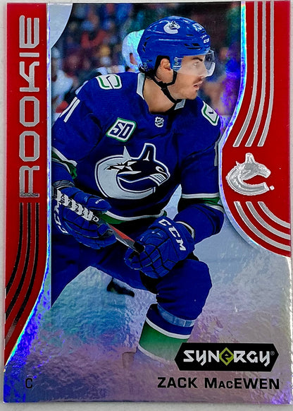 2019-2020 UD Synergy Parallel Rookie Zack MacEwen #55 [Red] Bounty