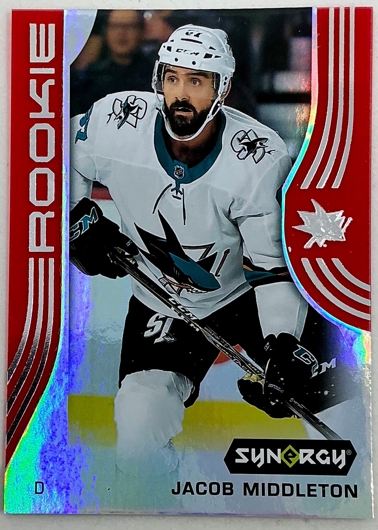 2019-2020 UD Synergy Parallel Rookie Jacob Middleton #58 [Red] Bounty