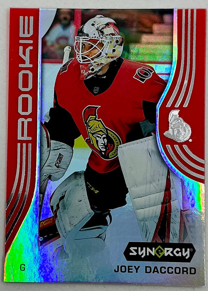 2019-2020 UD Synergy Parallel Rookie Joey Daccord #62 [Red]