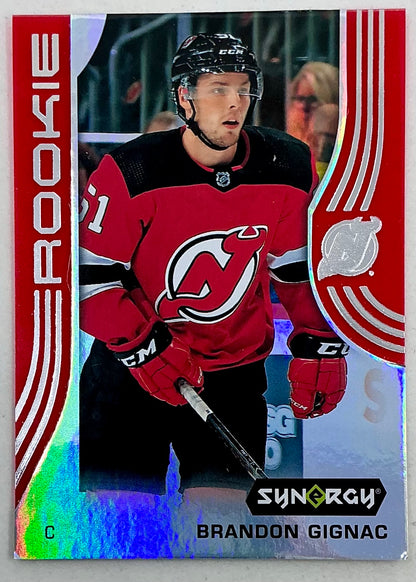 2019-2020 UD Synergy Parallel Rookie Brandon Gignac #64 [Red]