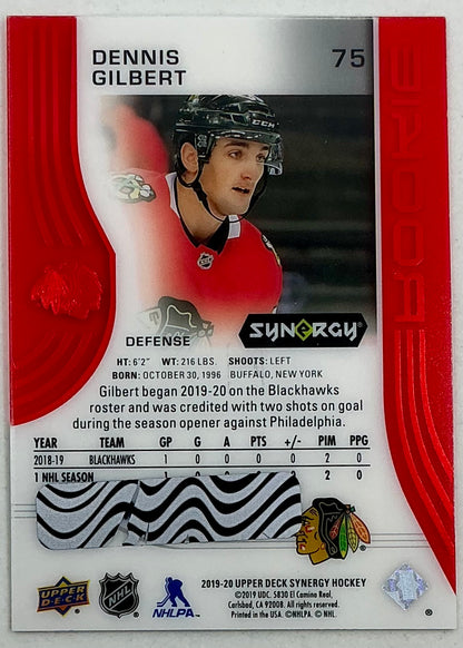 2019-2020 UD Synergy Parallel Rookie Dennis Gilbert #75 [Red] Bounty