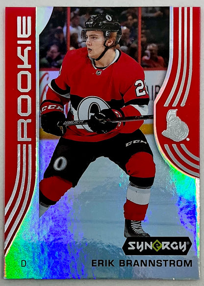 2019-2020 UD Synergy Parallel Rookie Erik Brannstrom #77 [Red] Bounty