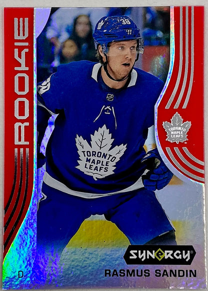 2019-2020 UD Synergy Parallel Rookie Rasmus Sandin #83 [Red]