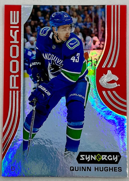 2019-2020 UD Synergy Parallel Rookie Quinn Hughes #92 [Red] Bounty
