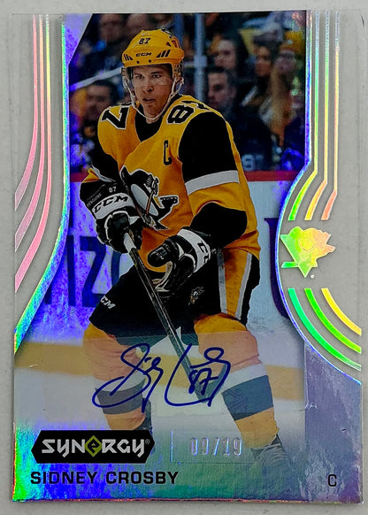 2019-2020 UD Synergy Parallel Rookie Autographed Sidney Crosby #30 [Silver] /19