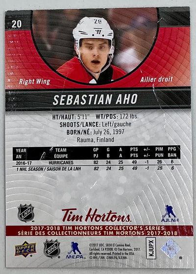 2017-2018 UD Tim Hortons Sebastian Aho #20