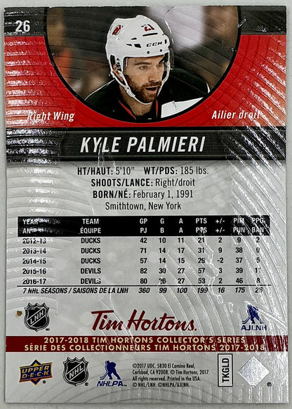 2017-2018 UD Tim Hortons Kyle Palmieri #26