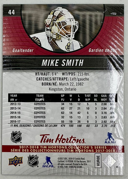 2017-2018 UD Tim Hortons Mike Smith #44